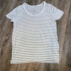 a new day Classic Black and White Striped Tee